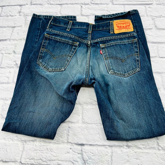 Levi Strauss 517 Mens 30x34 Bootcut Jeans Dark Wash Denim - Picture 9 of 10